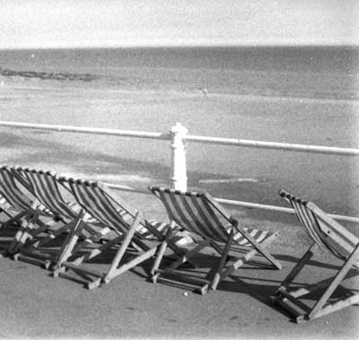 deck chairs in Margate by Andrew Brown